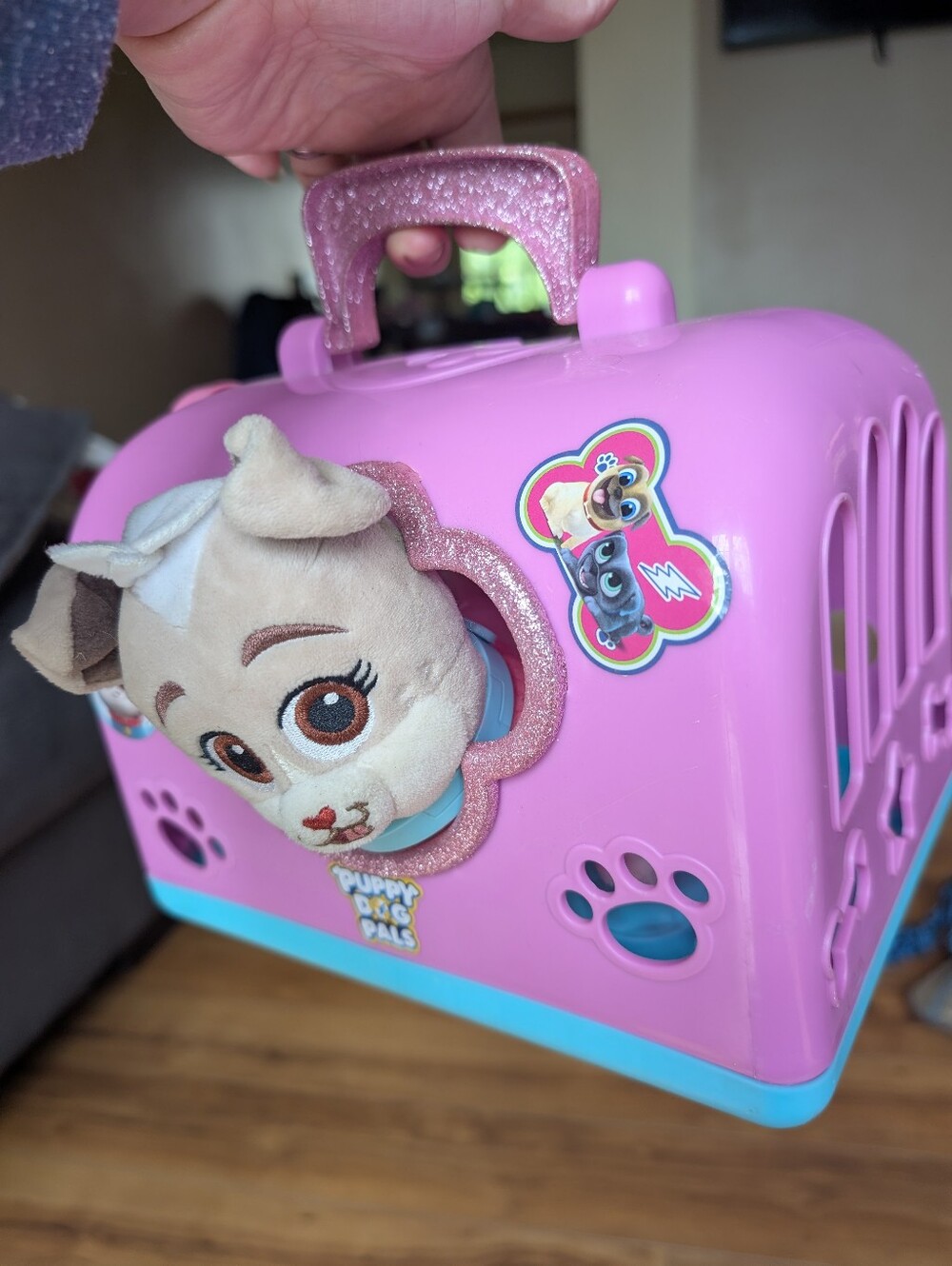 Puppy Pals Pink Carrying Case with Plush Puppy